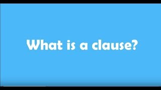 What is a clause [upl. by Otcefrep644]