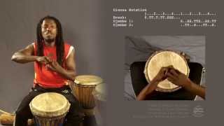 Djembe LESSON DIANSA  featuring Fara Tolno [upl. by Olpe837]