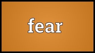 Fear Meaning [upl. by Richardo]