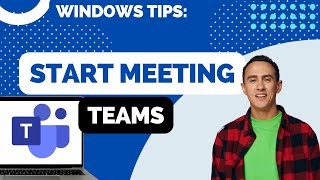 How to Start Meeting on Microsoft Teams for Windows 2024 [upl. by Oeflein]