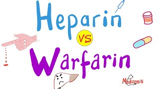 Heparin vs Warfarin  Anticoagulants  Blood thinners  Hematology  Pharmacology [upl. by Eecak]