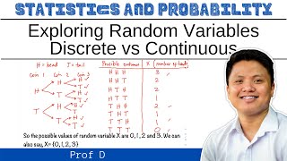 EXPLORING RANDOM VARIABLES  DISCRETE AND CONTINUOUS  PROF D [upl. by Lucienne351]