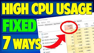 How To Fix 100 CPU Usage Windows 10  7 WAYS [upl. by Yeslek169]