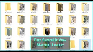 Free Vray Materials Pack for Sketchup 1813 vismat [upl. by Ruberta884]