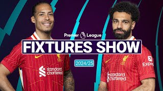 202425 Premier League fixtures show  Liverpool FC [upl. by Odlaw]