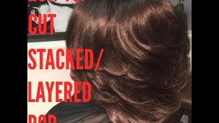 HOW TO CUT STACKED BOB EASIEST WAY EVER [upl. by Geibel]