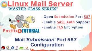 Mail Server SMTP 587 Port with SASL and TLS [upl. by Hebner]