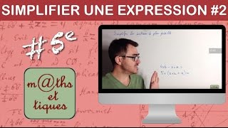 Simplifier une expression 2  Cinquième [upl. by Ienttirb]