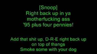 Dr Dre feat Snoop Dogg  Still Dre Lyrics [upl. by Nobile495]