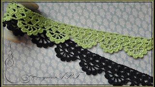 Easy to Crochet Tape Lace Edge pattern [upl. by Haym]