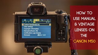 How To Use Manual and Vintage Lenses On The Canon M50 [upl. by Nickerson]