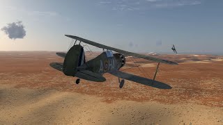 IL2 Desert Wings  Gloster Gladiator II Trop Vs CR42 Trop  Dogfight in Derna area [upl. by Senoj]