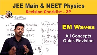 Electromagnetic Waves  Revision Checklist 39 for JEE amp NEET [upl. by Zeb]