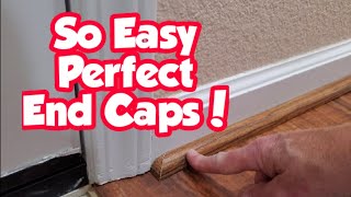 How to Cut Perfect Quarter Round Molding End Caps  The Easy Way [upl. by Elodie]