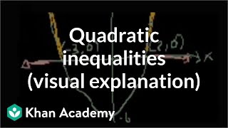 Quadratic inequalities visual explanation  Algebra II  Khan Academy [upl. by Patrice391]