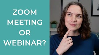 Zoom Meeting vs Webinar Comparison [upl. by Gwenette]