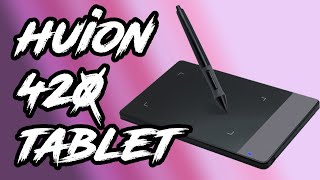 HUION 420 GRAPHIC TABLET REVIEW 2021 [upl. by Kozloski]