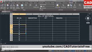 AutoCAD Table Delete Row  AutoCAD Table Delete Column [upl. by Retnyw]