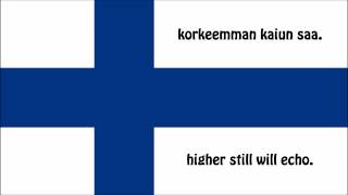 Anthem of Finland  Suomen kansallislaulu FIEN lyrics [upl. by Delp]