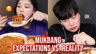 mukbang EXPECTATIONS vs REALITY [upl. by Dranoc]