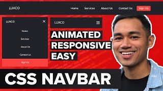 How to Make a Responsive Navigation Menu Navbar Using HTML CSS and Javascript Tutorial [upl. by Asillam945]