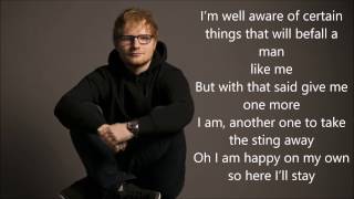 Ed Sheeran  Eraser LYRICS [upl. by Derfnam]