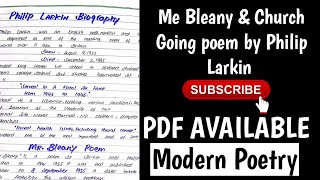 MrBleany amp Church Going by Philip Larkin [upl. by Asserac]