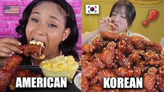 AMERICAN VS KOREAN MUKBANGERS [upl. by Vidovik317]