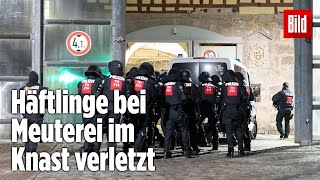 Gefängnismeuterei Polizei stürmt Knast in Thüringen  JVA Untermaßfeld [upl. by Chiarra]