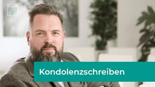 Kondolenzschreiben  Im Trauerfall die richtigen Worte finden [upl. by Avenej]