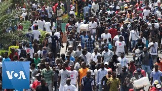 Thousands Rally in Haiti Against President Moise [upl. by Xonk]