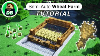 Minecraft Semi Auto Wheat Farm Tutorial Easy How to build 117 [upl. by Ahcas264]