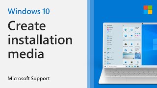 How to Create Installation Media for Windows 10  Microsoft [upl. by Clywd]