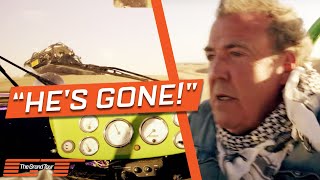 Jeremy Clarkson Terrified When Richard Hammond Crashes Off A Sand Dune  The Grand Tour [upl. by Eleumas]