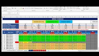 Call Center Staff Scheduler or Workforce Management Tool using Excel  VBA [upl. by Averell]