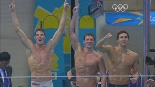 USA Win Mens 4 x 200m Freestyle Relay Gold  London 2012 Olympics [upl. by Wells706]