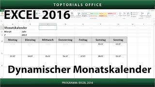 Dynamischen Monatskalender erstellen  Download Excel [upl. by Lleval]