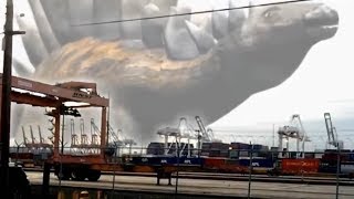 quotGodzilla Unleashes Atomic Breath In Staten Island Watersquot October 18 2019  HollywoodScotty VFX [upl. by Ailiec681]