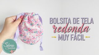 BOLSITA DE TELA REDONDA muy fácil  patrón gratuito [upl. by Rohclem]