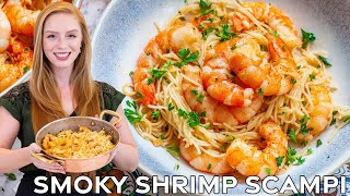 The Best Shrimp Scampi Recipe  with Smoky Garlic Butter  15Minute Dinner [upl. by Assilaj]