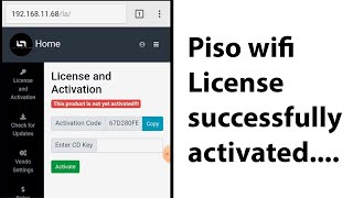 Piso wifi license activation tutorial beginners guide [upl. by Teerpnam]