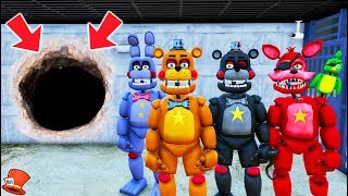 ROCKSTAR FNAF 6 ANIMATRONICS PRISON BREAK GTA 5 Mods FNAF RedHatter [upl. by Alcinia734]