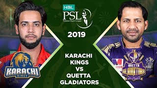 Match 28 Full Match Highlights Karachi Kings vs Quetta Gladiators  HBL PSL 4  HBL PSL 2019 [upl. by Lonnard]