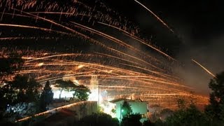 Easter Rockets on Chios island Greece [upl. by Nagyam]