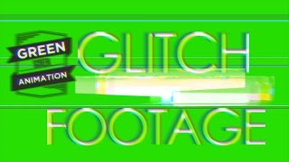 Glitch Footage with SFX  Green Screen Footage Free [upl. by Anirba132]